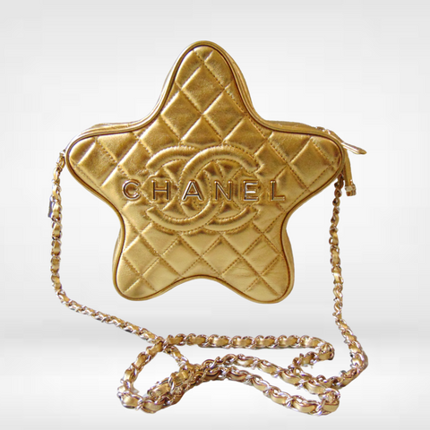 Chanel  Walk of Fame Star Bag Quilted Metallic Lambskin