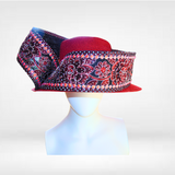 Sun Hat - OSFA - Red and Black