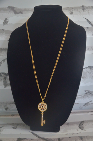 Gold Necklace With Key Pendant