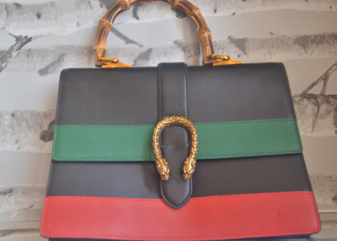 Gucci - Purse - Black, Green & Red