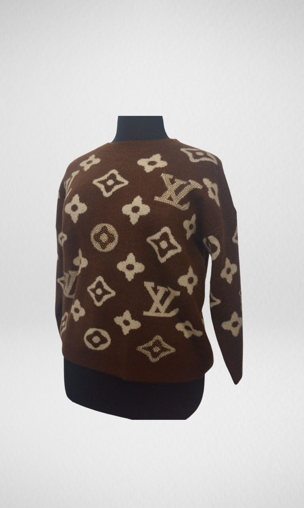 brown louis vuitton sweater