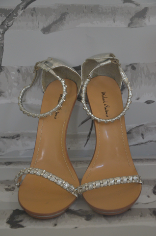 Michael Antonio - Silver Strap Heels - Size 10