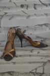 BCBG Paris - Brown & Gold Heel - Size 10