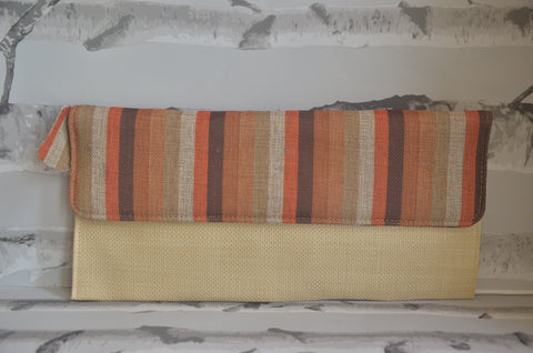 Curvy Encore - Clutch - Orange , Tan & Brown