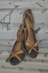 BCBG Paris - Brown & Gold Heel - Size 10