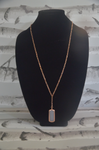Copper Chain Necklace with Gray Stone