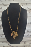 Gold Chain Necklace with Emblem