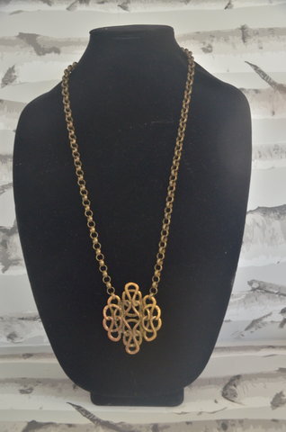 Gold Chain Necklace with Emblem