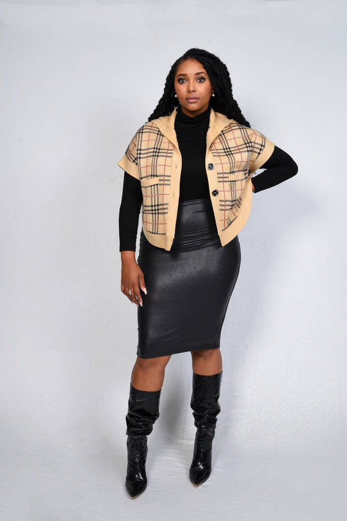 Burberry & Spanx - Jacket & Faux Leather Skirt – Curvy Encore